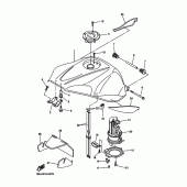 Схема вузла: Паливний бак Yamaha YZF-R6/YZF600 R6 RaceBase