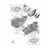 Схема узла: Картер двигателя Yamaha XV1900 Star Venture