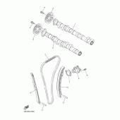 Схема вузла: Розподільний вал та Ланцюг ГРМ Yamaha YZF-R1 R1
