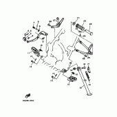 Схема узла: Подножки и Подставка Yamaha DT125 DT125R
