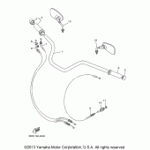 Схема вузла: Кермо та Тросики Yamaha XVS650 V-Star Classic