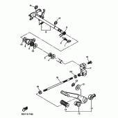 Схема вузла: Вал перемикання Yamaha XVS400 Drag Star