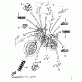 Схема вузла: Емблема Yamaha TT600
