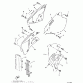 Схема узла: Боковая крышка Yamaha YZ250 YZ250