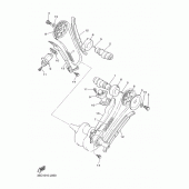 Схема вузла: Розподільний вал та Ланцюг ГРМ Yamaha XVS400 Drag Star