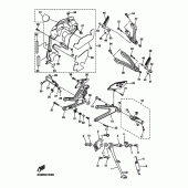 Схема вузла: Підніжки та Підставка Yamaha YZF-R1 R1
