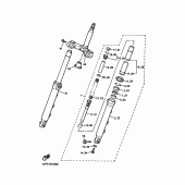 Схема вузла: Вилка передньої осі Yamaha VMX12 V-MAX