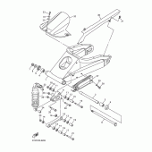Схема вузла: Задній важіль та підвіска Yamaha YZF-R1 R1