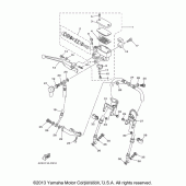 Схема узла: Передний тормозной цилиндр Yamaha XV1700 Road Star Midnight