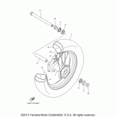 Схема узла: Переднее колесо Yamaha XV1600 Midnight Star