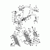 Схема вузла: Радіатор та Патрубок системи охолодження Yamaha XVS1300 V-Star Classic