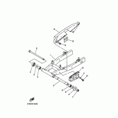 Схема узла: Задний рычаг и Подвеска Yamaha FZX250 ZEAL