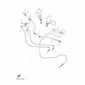 Схема вузла: Кермо та Тросики Yamaha XVS950 Midnight Star