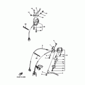Схема вузла: Пульт управління рульовий та Важель Yamaha XV250 V-Star