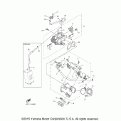 Схема узла: Впускная система (1) Yamaha XVS950 V-Star Tourer