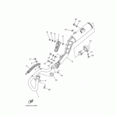 Схема вузла: Вихлопна система Yamaha TW200