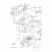 Схема узла: Топливный бак Yamaha YZF-R125