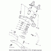 Схема вузла: Рульовий механізм Yamaha XVZ1300 Venture Royale