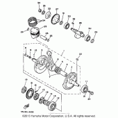 Схема узла: Коленчатый вал и Поршень Yamaha XT350 XT350