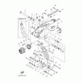 Схема вузла: Задній важіль та підвіска Yamaha XTZ1200 Super Tenere
