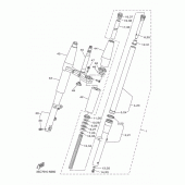 Схема вузла: Вилка передньої осі Yamaha XVS400 Drag Star Classic