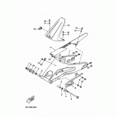Схема вузла: Задній важіль та підвіска Yamaha MT125 MT-125