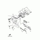 Схема вузла: Задній ліхтар (Стоп-сигнал) Yamaha XVS1100 Drag Star