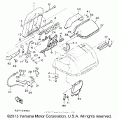 Схема узла: Back rest Yamaha XVZ1300 Venture Royale