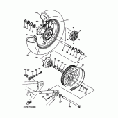 Схема вузла: Заднє колесо Yamaha XV1700 Road Star