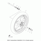 Схема узла: Переднее колесо Yamaha XVS1300 Stryker
