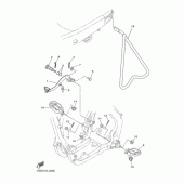Схема вузла: Підніжки та підставка Yamaha YZ250 YZ250F