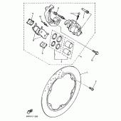 Схема вузла: Front brake. caliper Yamaha XJ600 Diversion (S-TYPE)