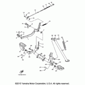 Схема вузла: Підніжки та Підставка Yamaha TTR230 TT-R230