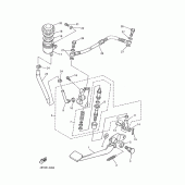 Схема узла: Задний тормозной цилиндр Yamaha XJ600 Diversion (S-TYPE)