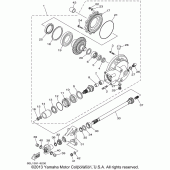 Схема вузла: Вал приводний та редуктор Yamaha XVS1100 V-Star Custom