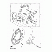 Схема вузла: Переднє гальмо Yamaha YZ250 YZ250F