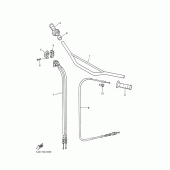 Схема узла: Руль и Тросики Yamaha YZ426F