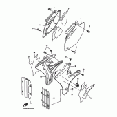 Схема узла: Боковая крышка Yamaha YZ450F YZ450F