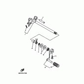 Схема вузла: Вал перемикання Yamaha ST225 Bronco