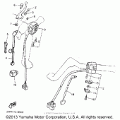 Схема узла: Пульт управления рулевой и Рычаг Yamaha XVZ1300 Venture Royale