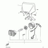 Схема узла: Фара Yamaha TT600