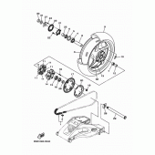 Схема вузла: Заднє колесо Yamaha FZ10/MTN1000 MT-10 SP