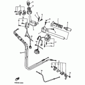 Схема узла: Руль и Тросики Yamaha YZF750 YZF750