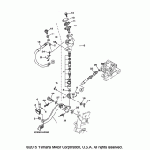 Схема вузла: Задній гальмівний циліндр Yamaha XT250 XT250