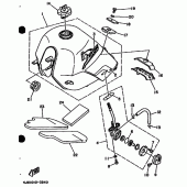 Схема узла: Топливный бак Yamaha XT225 XT225