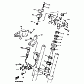 Схема вузла: Рульовий механізм Yamaha XJR1200