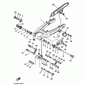 Схема узла: Задний рычаг и Подвеска Yamaha XTZ750 Super Tenere