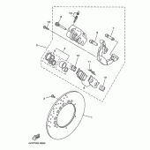 Схема вузла: Переднє гальмо Yamaha XVS650 Drag Star