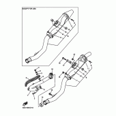 Схема узла: Выхлопная система Yamaha YZ250 YZ250F