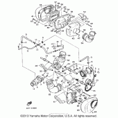 Схема узла: Воздушный фильтр Yamaha XV1100 Virago